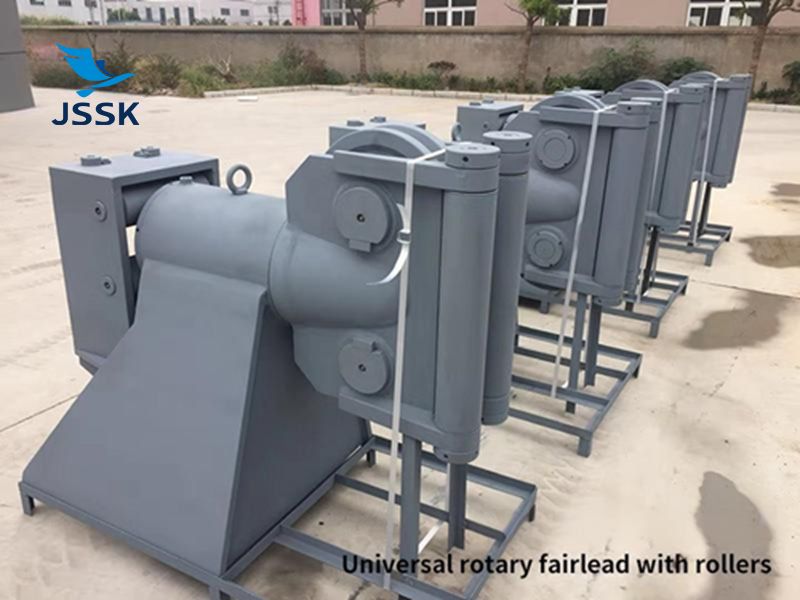 雙滑輪360&deg;旋轉導纜器帶四滾柱